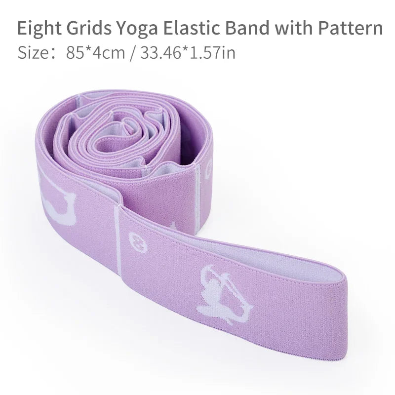 Multi-Functional Slimming Resistance Bands Yoga Strap Elastic Band 8/10/12 Grids for Latin Training, Dance, Pilates, Gymnastics