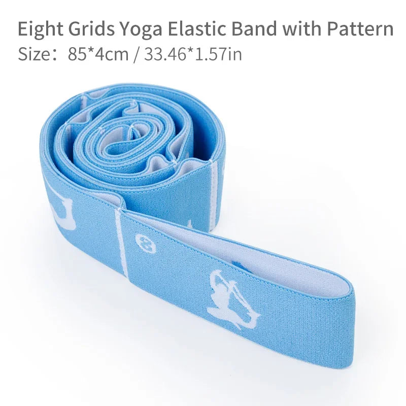 Multi-Functional Slimming Resistance Bands Yoga Strap Elastic Band 8/10/12 Grids for Latin Training, Dance, Pilates, Gymnastics