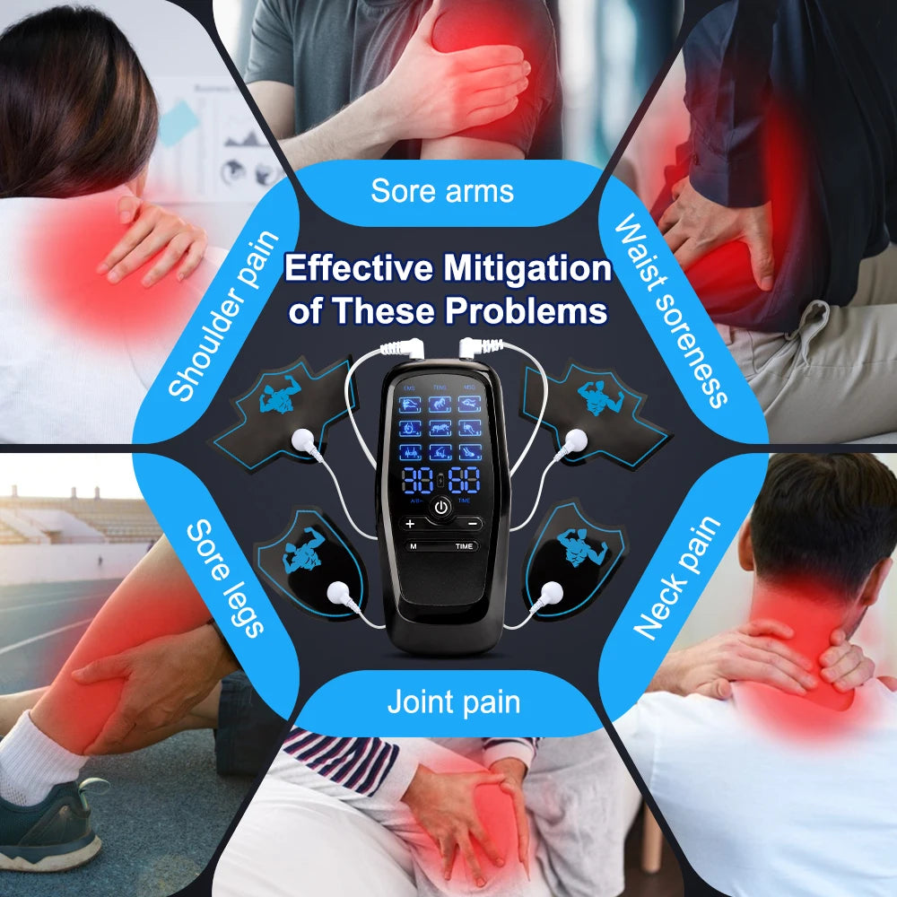 EMS Eletric Muscle Stimulation USB Physiotherapy Tens Unit Machines Pulse Impulse Mini Full Body Massager Slimming Machine