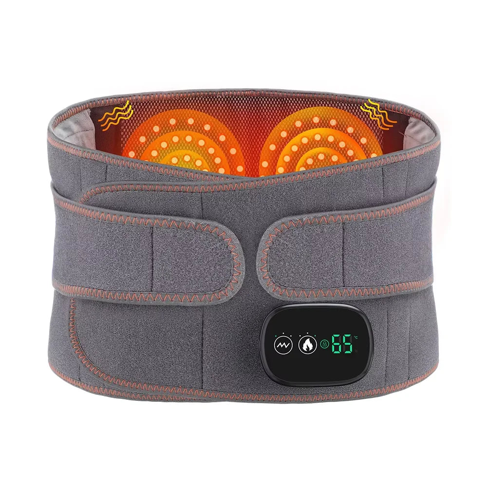 New Upgrade Electric Heating Waist Massager Support Belt Vibration Hot Compress Brace Belt Back Relax 3 Gears Adjustment