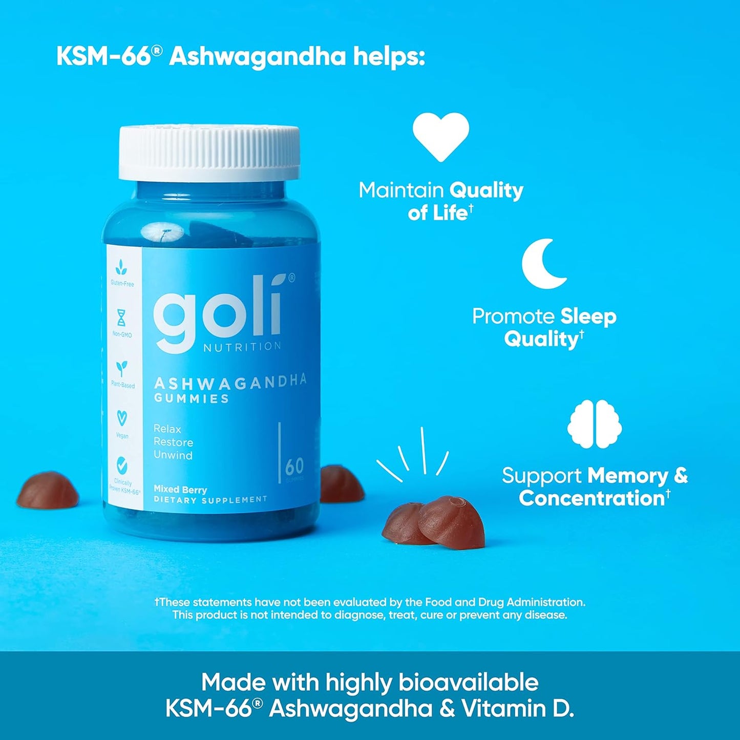 Goli Trio Pack: Ashwagandha Gummies