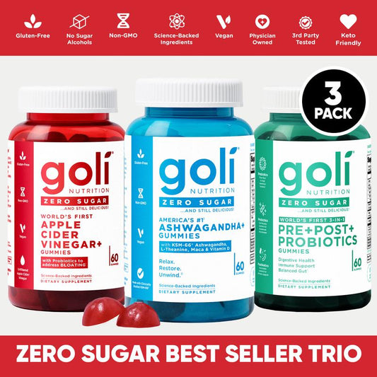 Goli Trio Pack: Ashwagandha Gummies